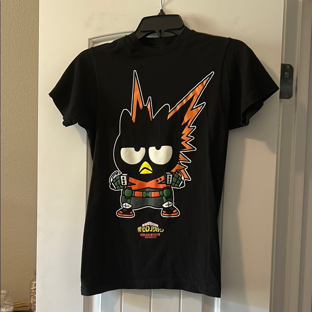 Hello Kitty Sanrio Baatz Maru x My Hero Academia Bakugo shirt, size XS